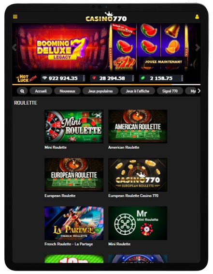 Casino 770 Jeux en direct